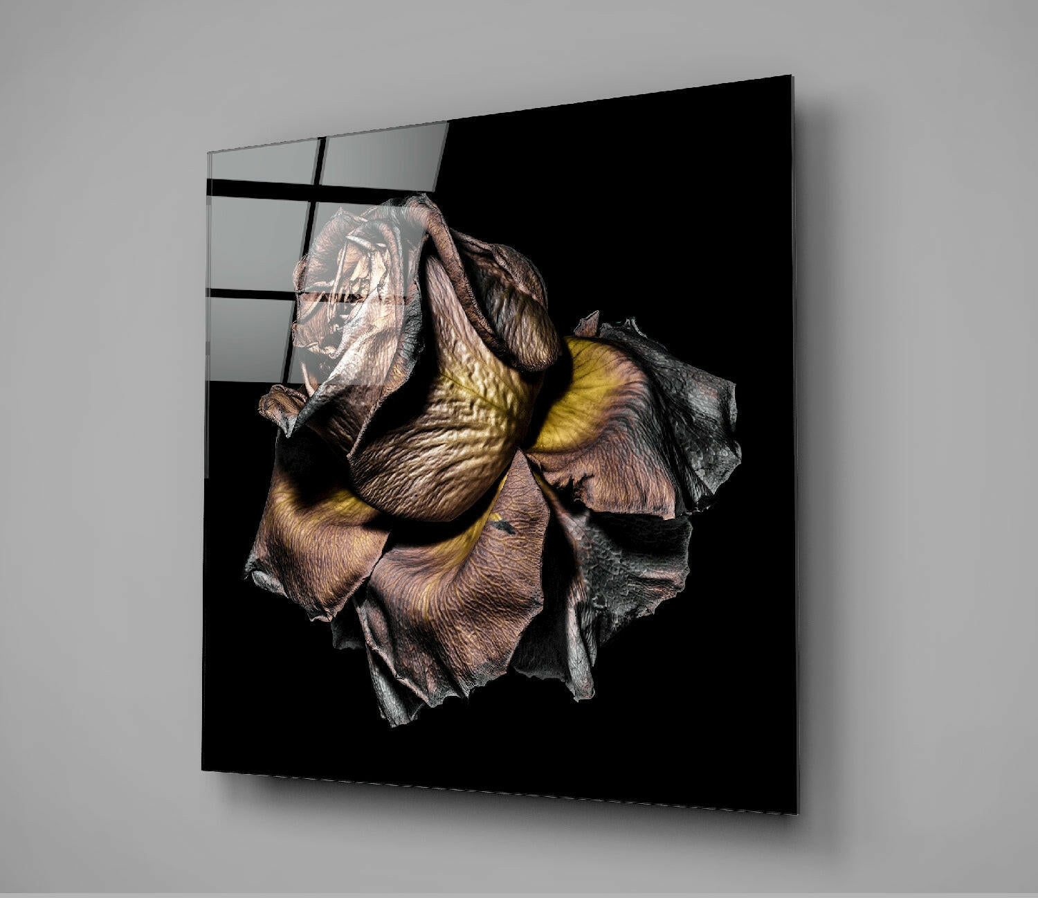 Insigneart USA Insigneart USA Dried Rose Glass Wall Art