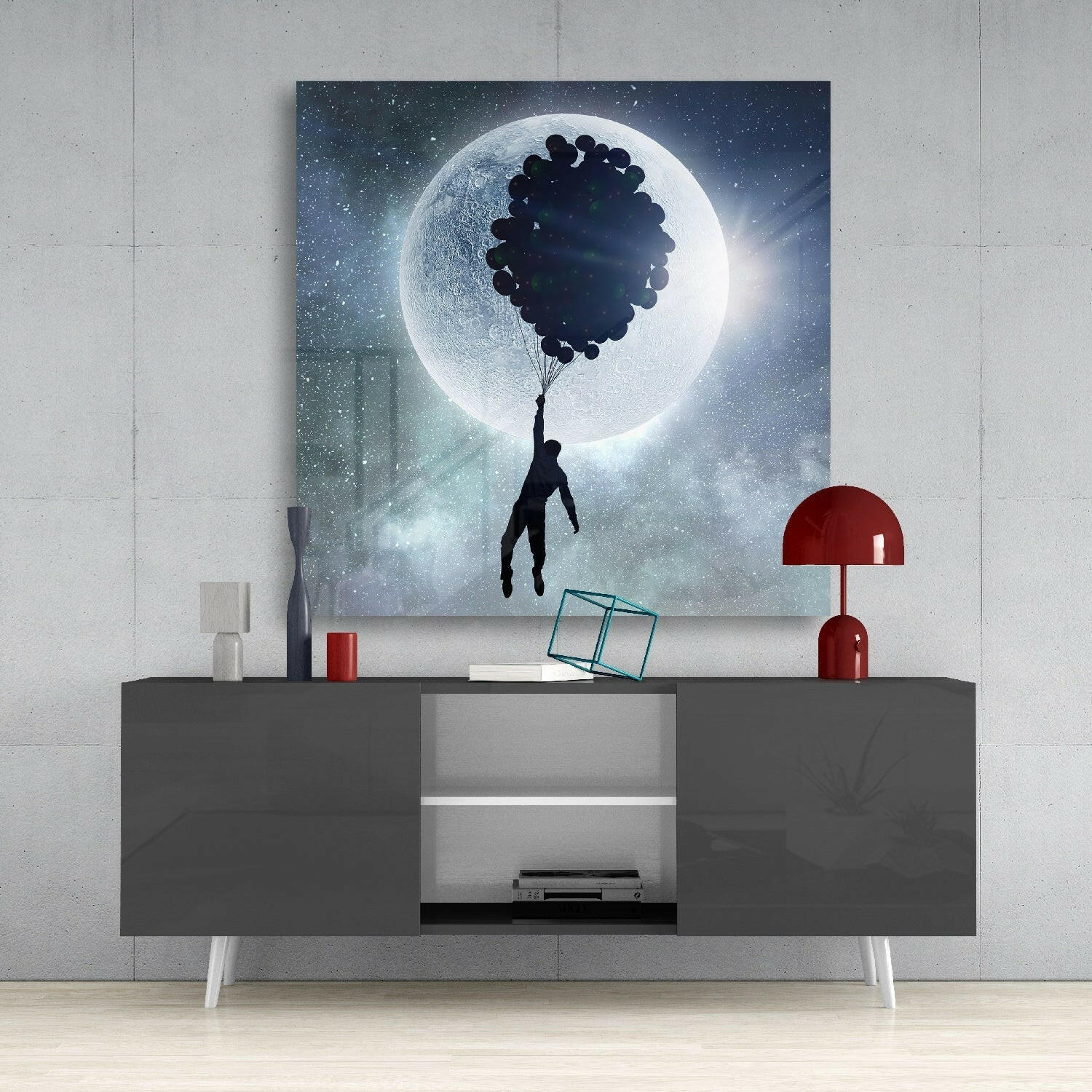 Insigneart USA Insigneart USA Full Moon Glass Wall Art