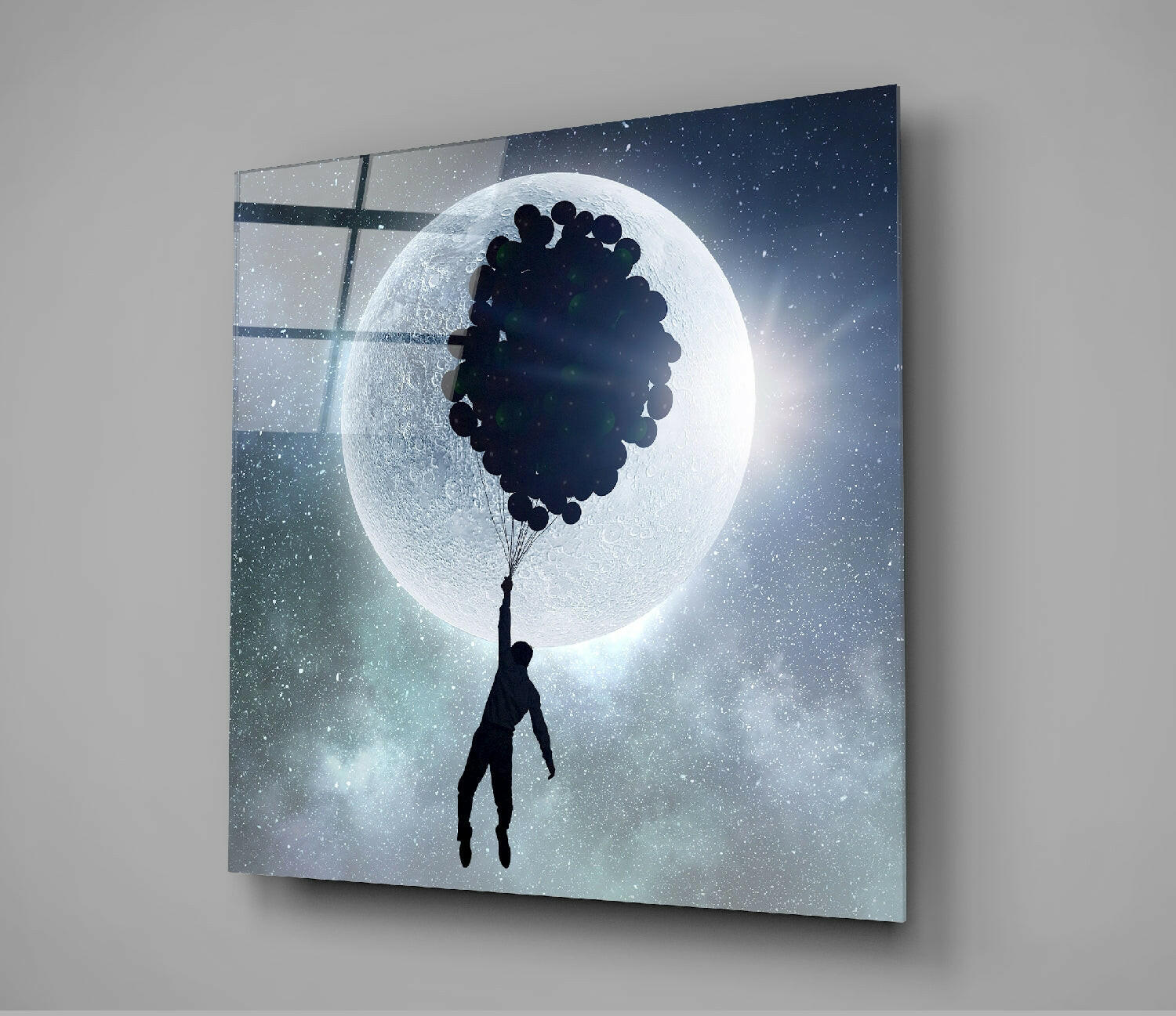 Insigneart USA Insigneart USA Full Moon Glass Wall Art