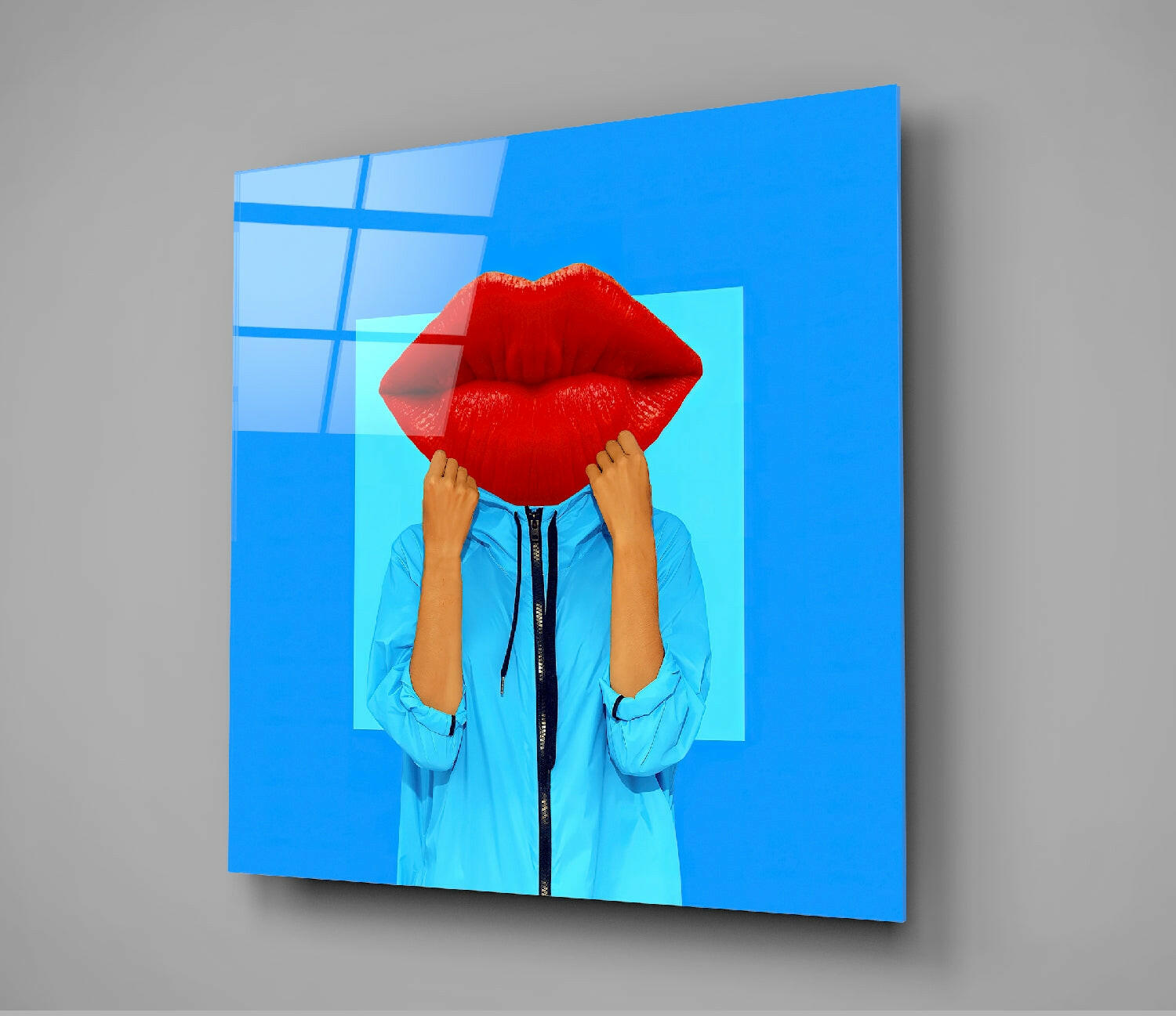 Insigneart USA Insigneart USA Lip Head Glass Wall Art