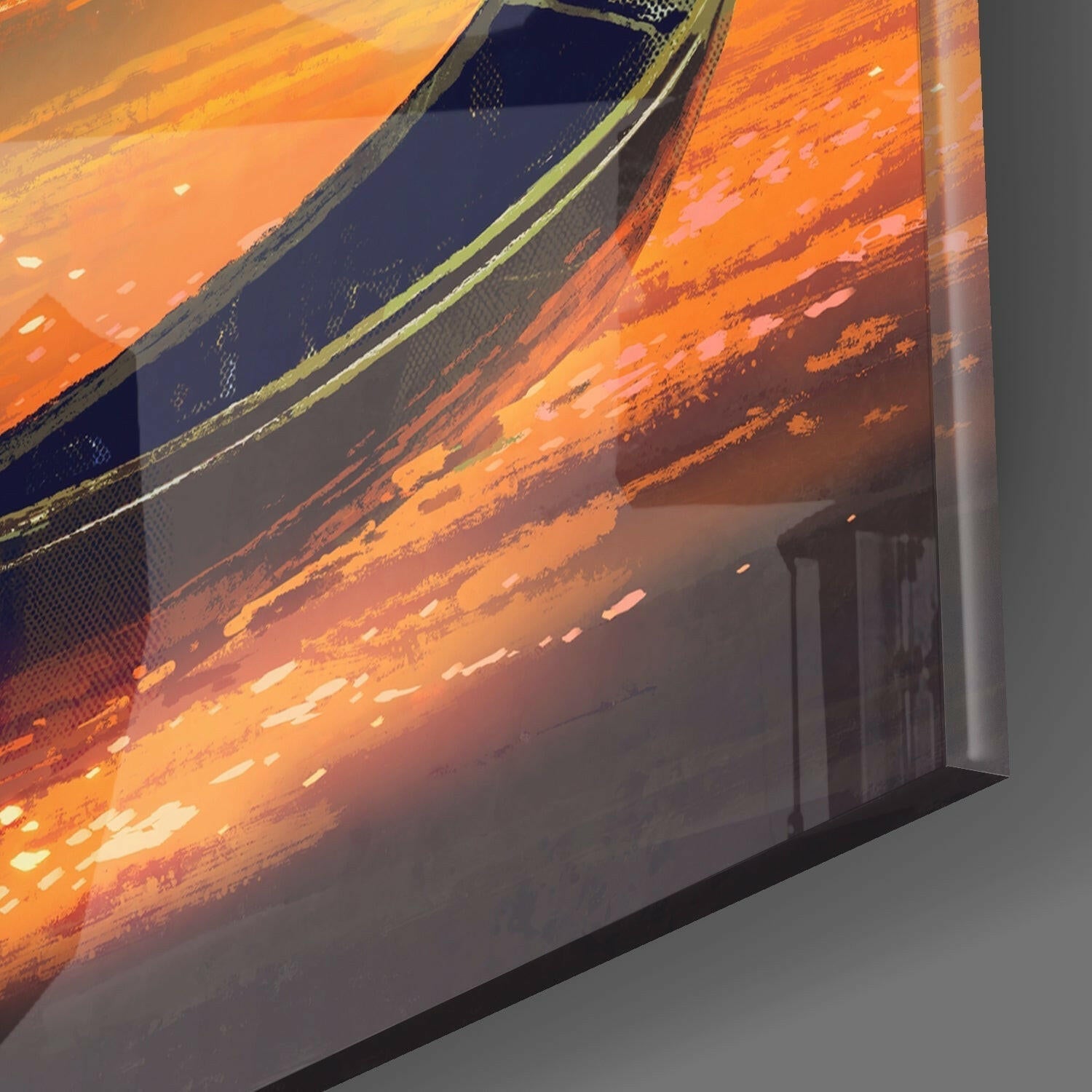 Insigneart USA Insigneart USA Red Moon Glass Wall Art