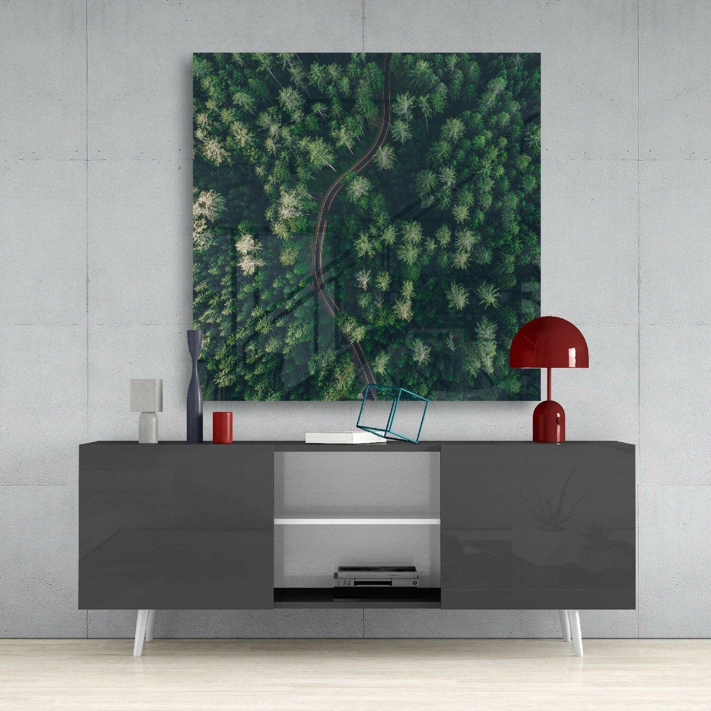 Insigneart USA Insigneart USA Forest Road Glass Wall Art