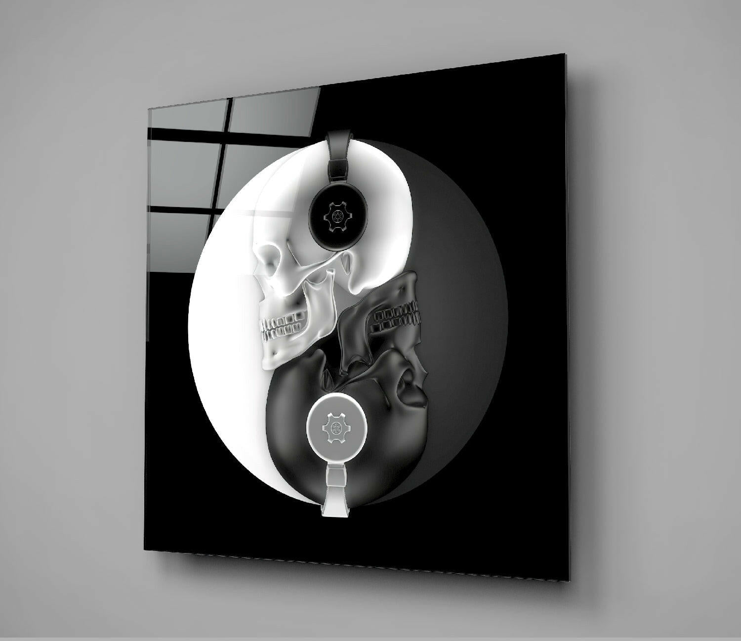 Insigneart USA Insigneart USA Black and White Glass Wall Art