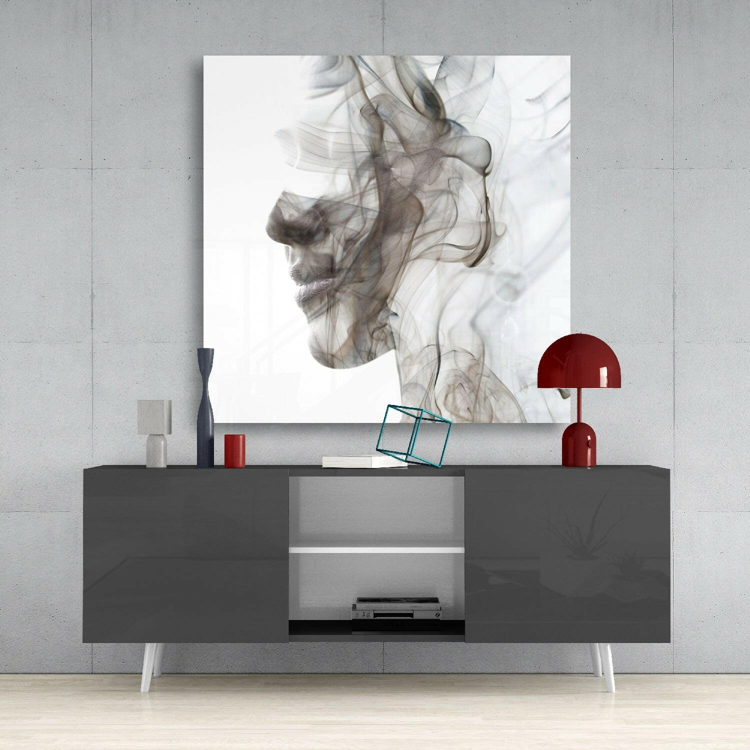 Insigneart USA Insigneart USA Smoke Face Glass Wall Art