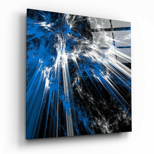 Insigneart USA Insigneart USA Blue Explosion Glass Wall Art