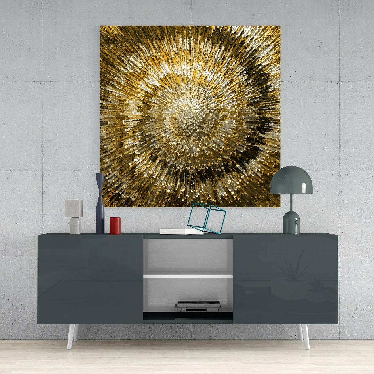 Insigneart USA Insigneart USA Cycle of Yellow Glass Wall Art