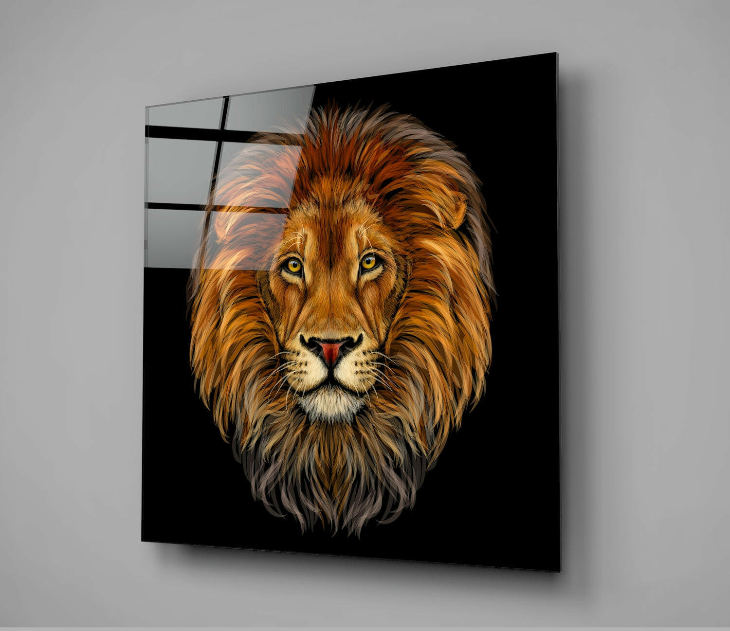 Insigneart USA Insigneart USA Lion Glass Wall Art