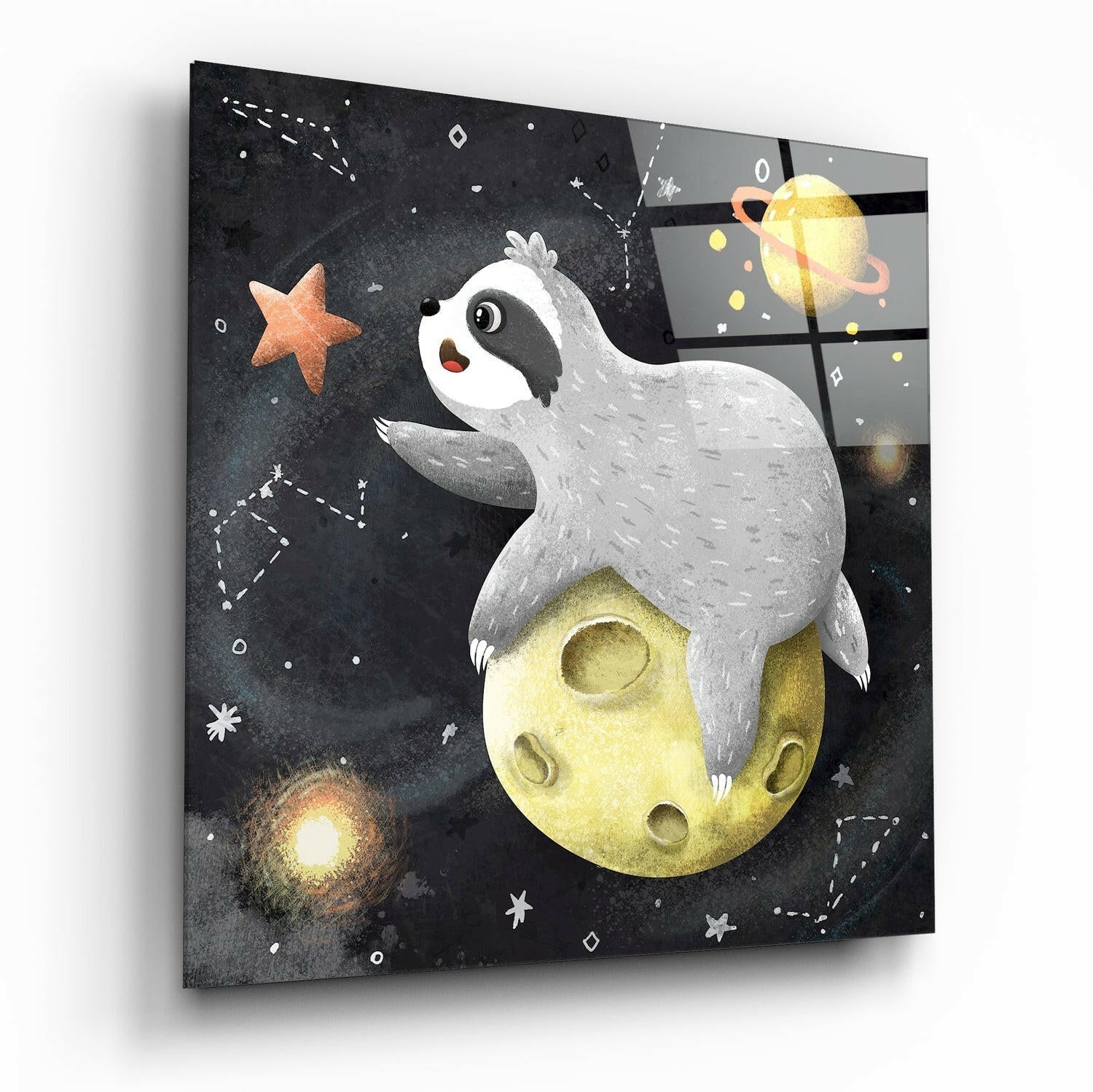 Insigneart USA Insigneart USA Laziness on the Moon Glass Wall Art