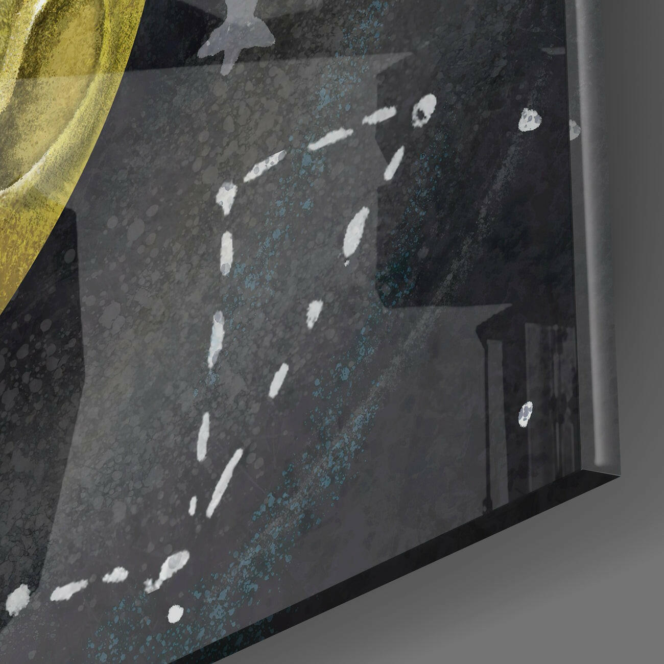 Insigneart USA Insigneart USA Laziness on the Moon Glass Wall Art