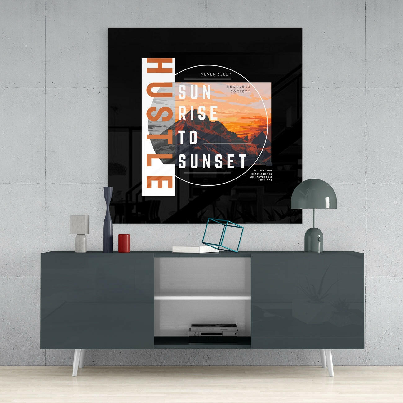 Insigneart USA Insigneart USA From Sunrise To Sunset Glass Wall Art