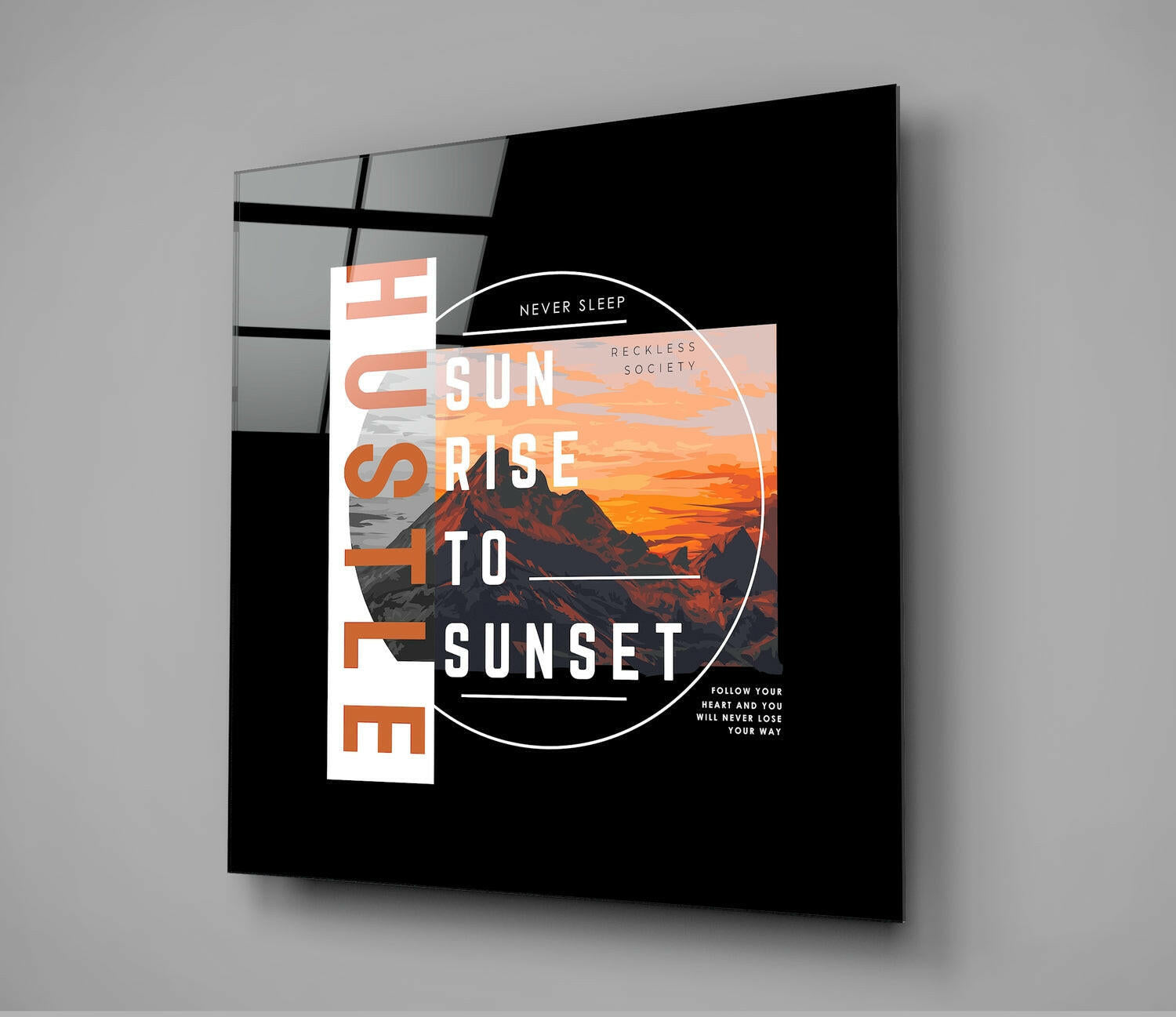 Insigneart USA Insigneart USA From Sunrise To Sunset Glass Wall Art