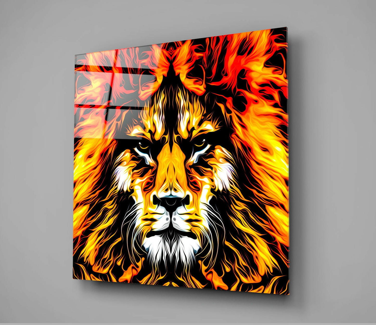 Insigneart USA Insigneart USA Lion Glass Wall Art