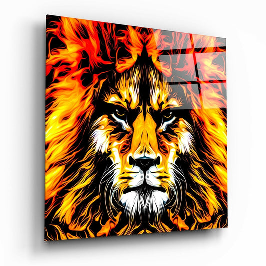 Insigneart USA Insigneart USA Lion Glass Wall Art