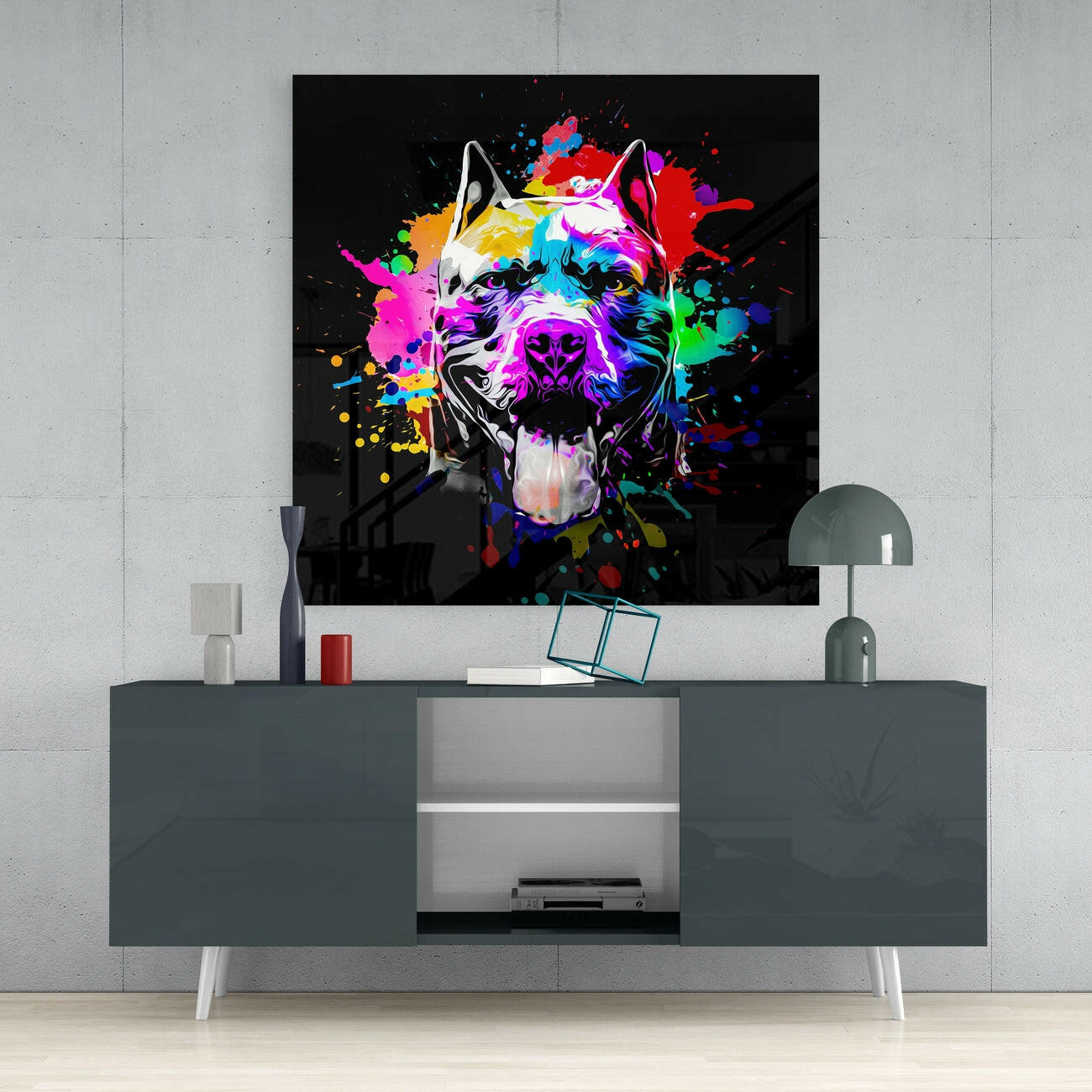 Insigneart USA Insigneart USA Pitbull Glass Wall Art