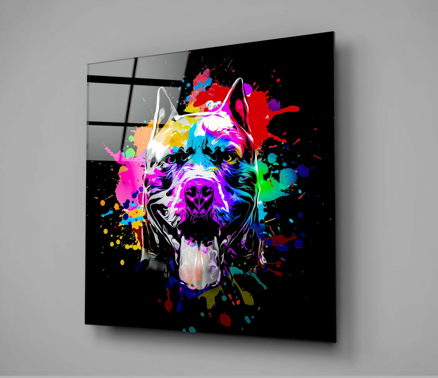 Insigneart USA Insigneart USA Pitbull Glass Wall Art