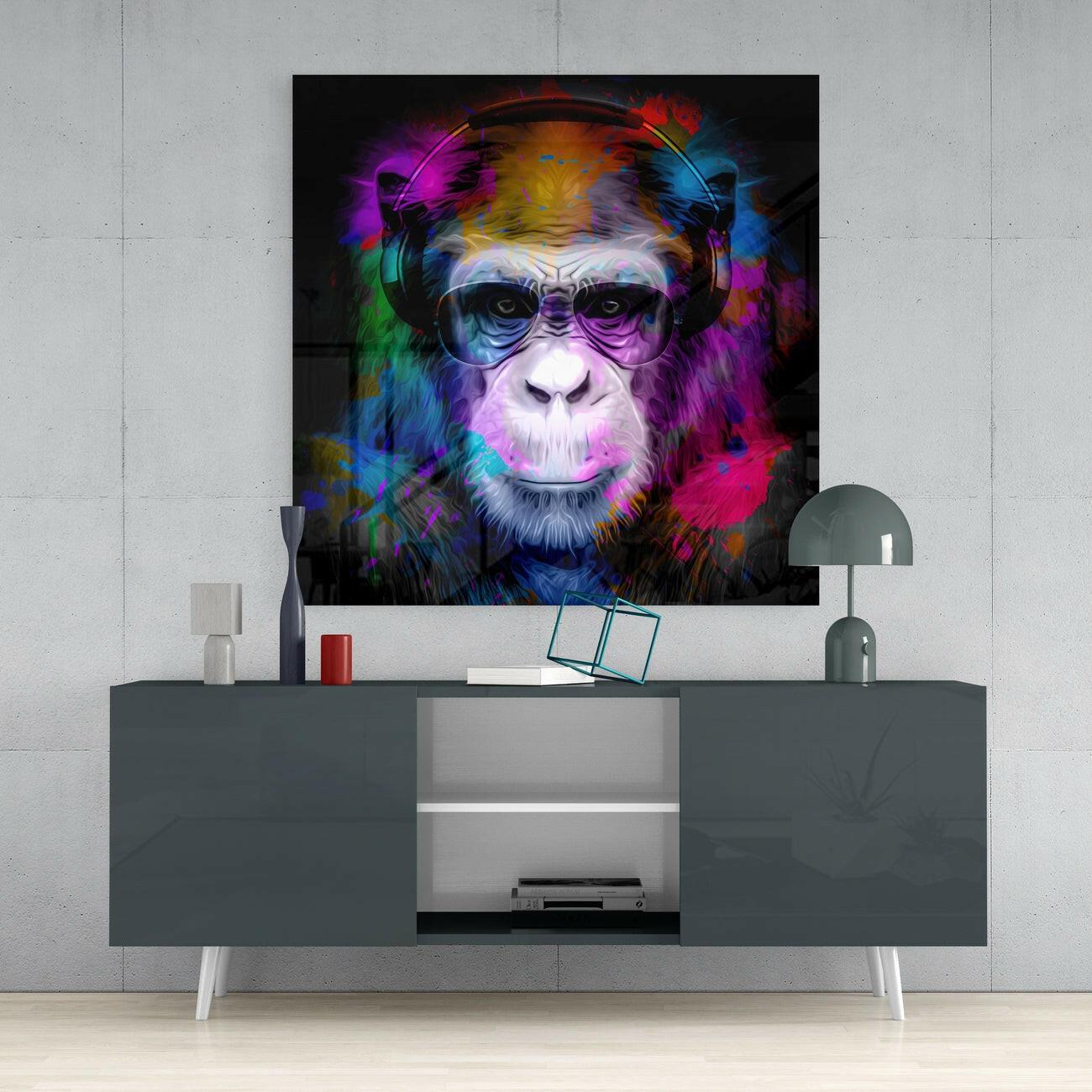 Insigneart USA Insigneart USA Intellectual Monkey Glass Wall Art