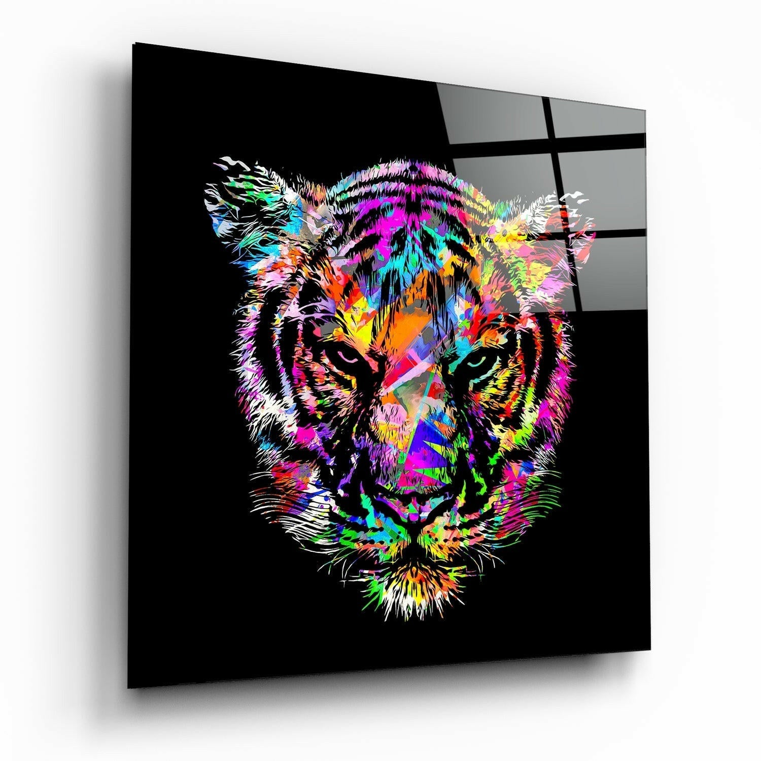 Insigneart USA Insigneart USA Colored Tiger Glass Wall Art