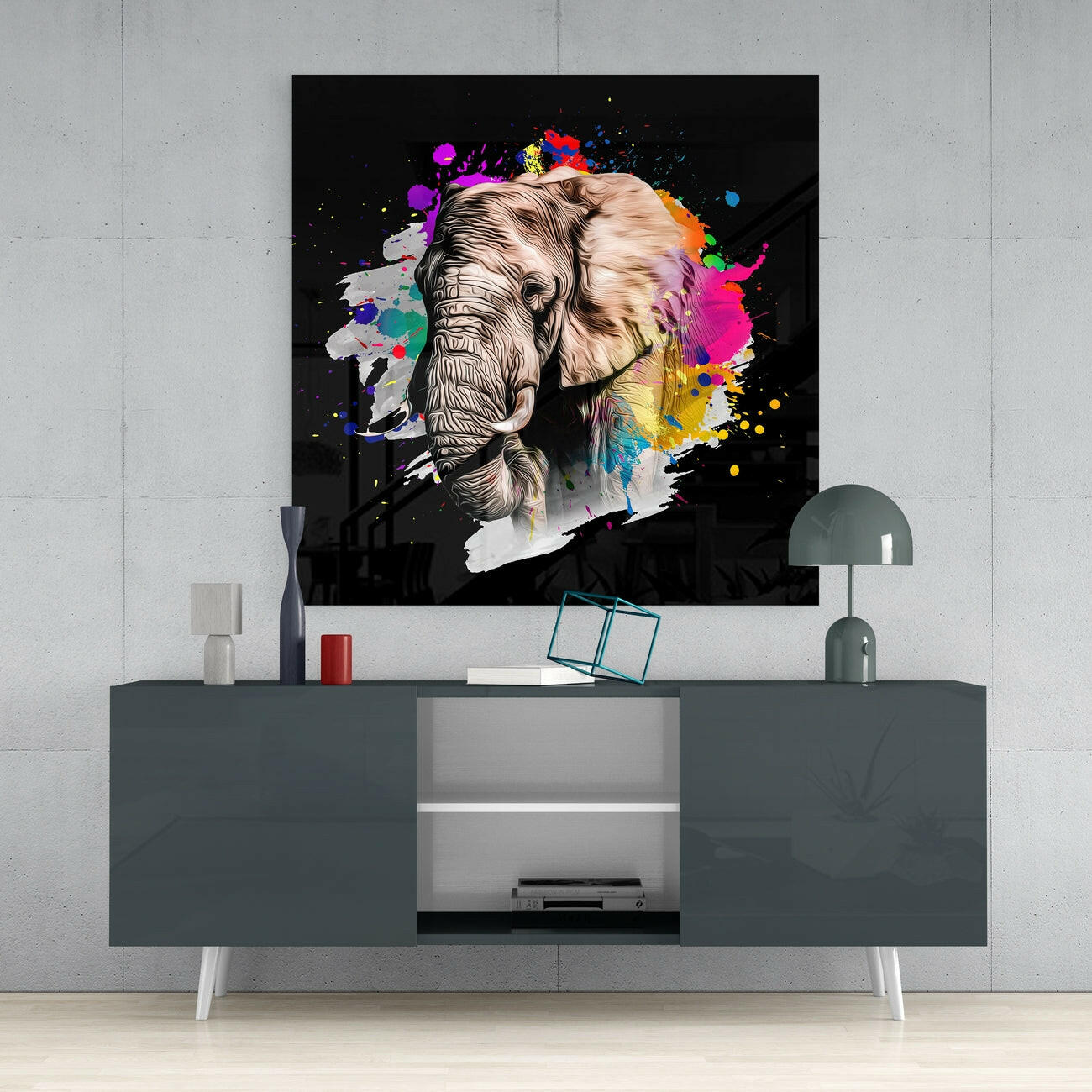Insigneart USA Insigneart USA Elephant Glass Wall Art