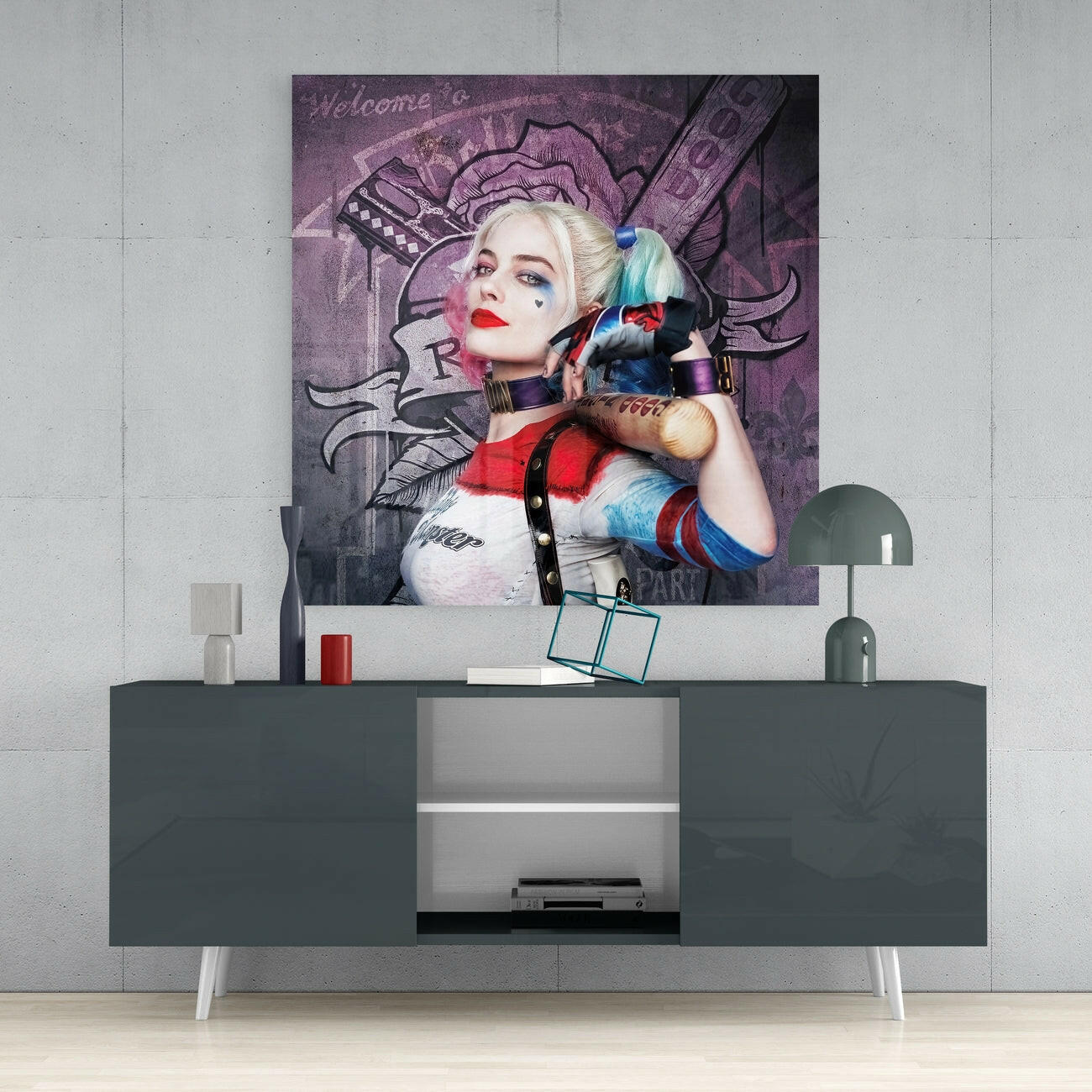 Insigneart USA Insigneart USA Harley Quinn Glass Wall Art