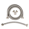 Steam Dryer Installation Kit, Stainless Steel Hose, 6ft Hose with 3/4" FHT 90 Degree Elbow