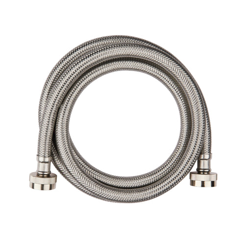 Steam Dryer Installation Kit, Stainless Steel Hose, 6ft Hose with 3/4" FHT 90 Degree Elbow