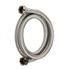 Steam Dryer Installation Kit, Stainless Steel Hose, 6ft Hose with 3/4" FHT 90 Degree Elbow
