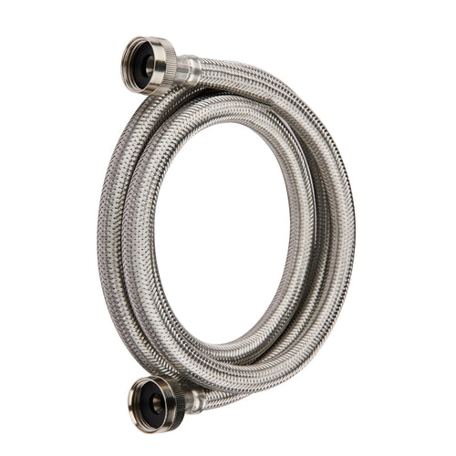 Steam Dryer Installation Kit, Stainless Steel Hose, 6ft Hose with 3/4" FHT 90 Degree Elbow