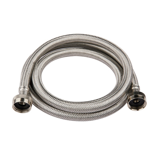 Steam Dryer Installation Kit, Stainless Steel Hose, 6ft Hose with 3/4" FHT 90 Degree Elbow