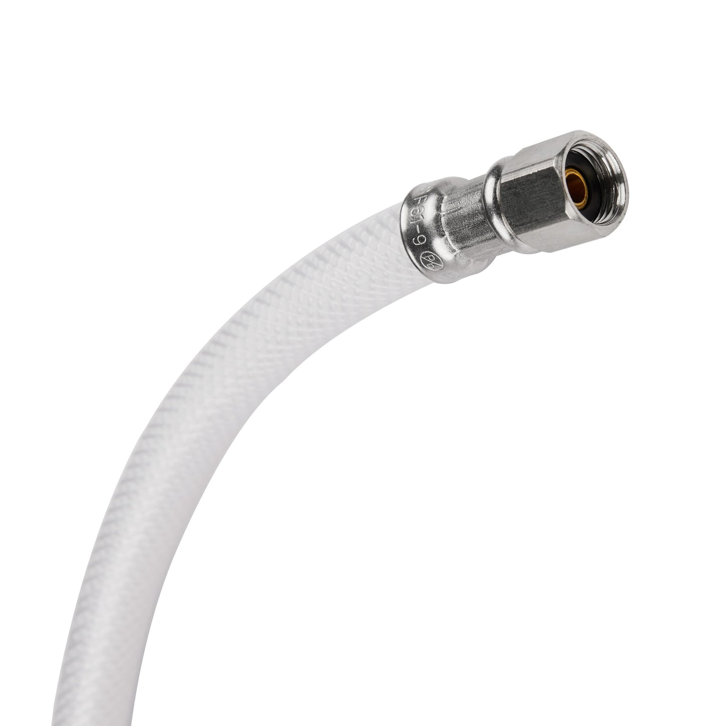 10 Pcs 8ft Fridge Ice Maker Water Connector Line, Polyester Reinforced PVC, 1/4" Comp By 1/4" Comp Connection, White