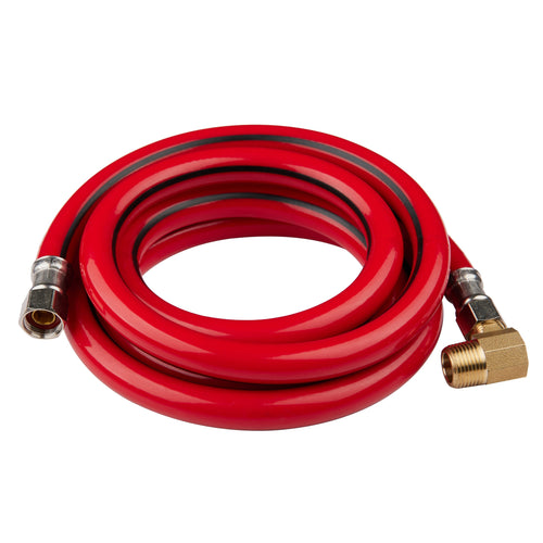6ft Universal Dishwasher Hose, with Brass Elbow, Red PVC