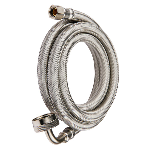 10ft Dishwasher Hose, with 90 Degree FGH Elbow, Water Supply Line, Premium Braided Stainless Steel Plumbingsell