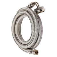 4ft Dishwasher Hose, with 90 Degree FGH Elbow Water Supply Line, Premium Braided Stainless Steel, Lead Free