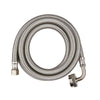 4ft Dishwasher Hose, with 90 Degree FGH Elbow Water Supply Line, Premium Braided Stainless Steel, Lead Free