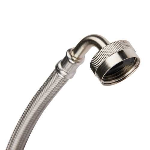 6ft Washing Machine Hose, with 90 Degree Elbow, Stainless Steel
