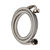 5ft Washing Machine Hose, with 90 Degree Elbow, Stainless Steel