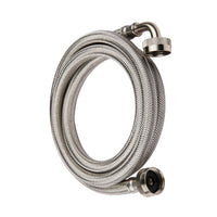 6ft Washing Machine Hose, with 90 Degree Elbow, Stainless Steel