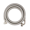 5ft Washing Machine Hose, with 90 Degree Elbow, Stainless Steel