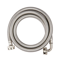 5ft Washing Machine Hose, with 90 Degree Elbow, Stainless Steel