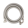 4ft Washing Machine Hose, With 90 Degree Elbow, Stainless Steel Plumbingsell