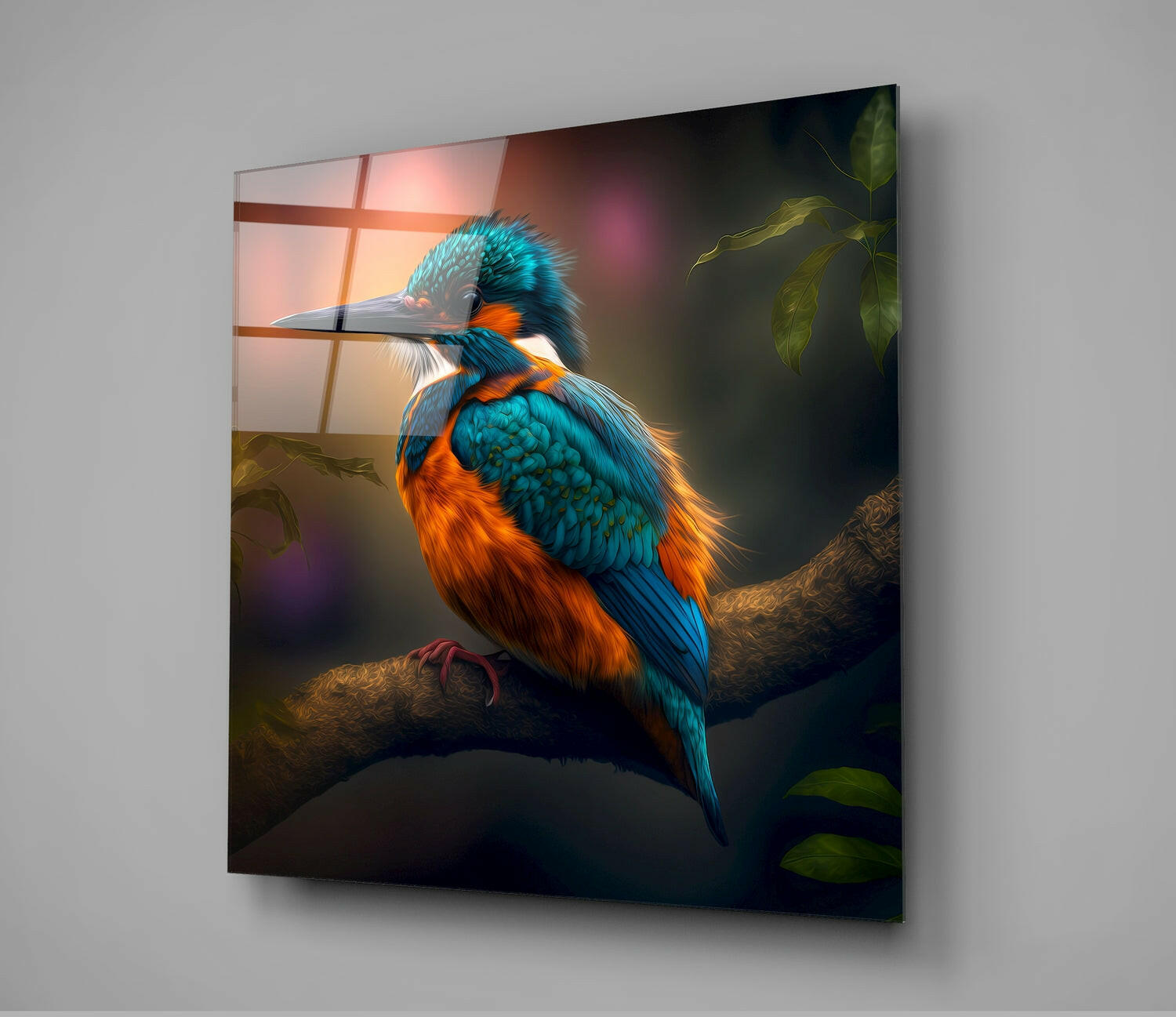 Insigneart USA Insigneart USA Kingfisher Glass Wall Art || Designer Collection