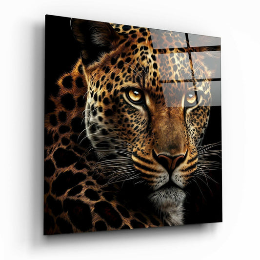 Leopard Glass Wall Art  || Designer Collection Insigneart USA