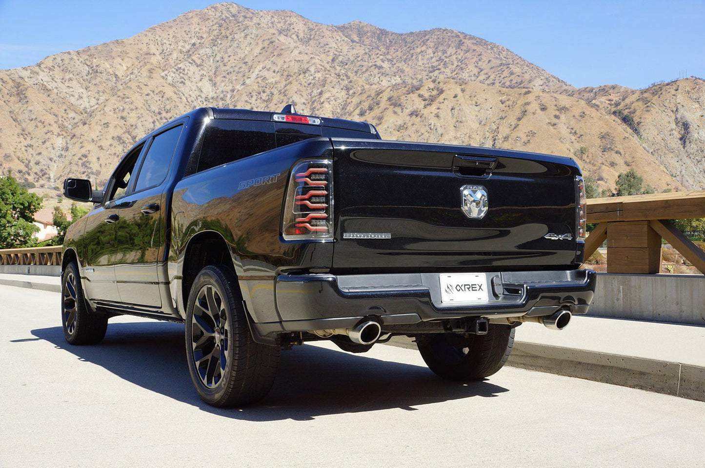 AlphaRex 19-22 Ram 1500 LUXX-Series LED Tail Lights Black-Red