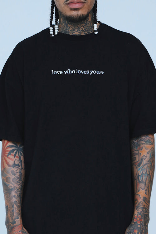 Fly Supply Co Fly Supply Co Love Who Loves You (Black - Oversize Shirt)