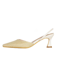 Lynn Slingback Pumps Beige Vaila Shoes