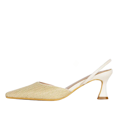 Lynn Slingback Pumps Beige Vaila Shoes