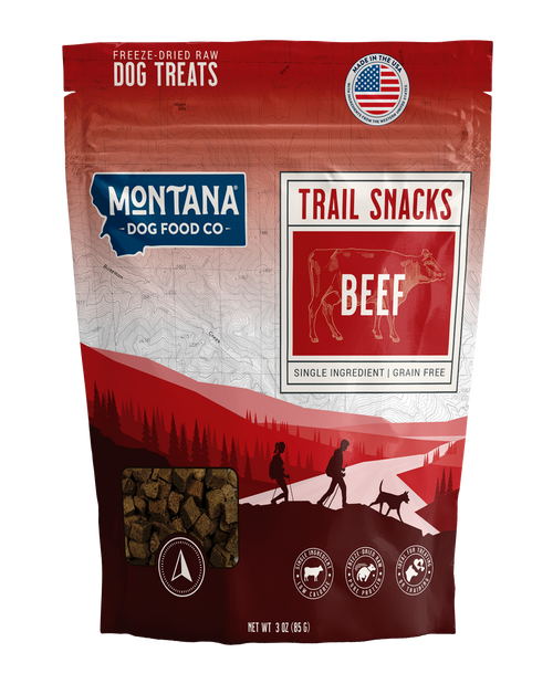 Beef Heart Freeze-dried Raw Trail Snacks (Treats) for Dogs 3oz