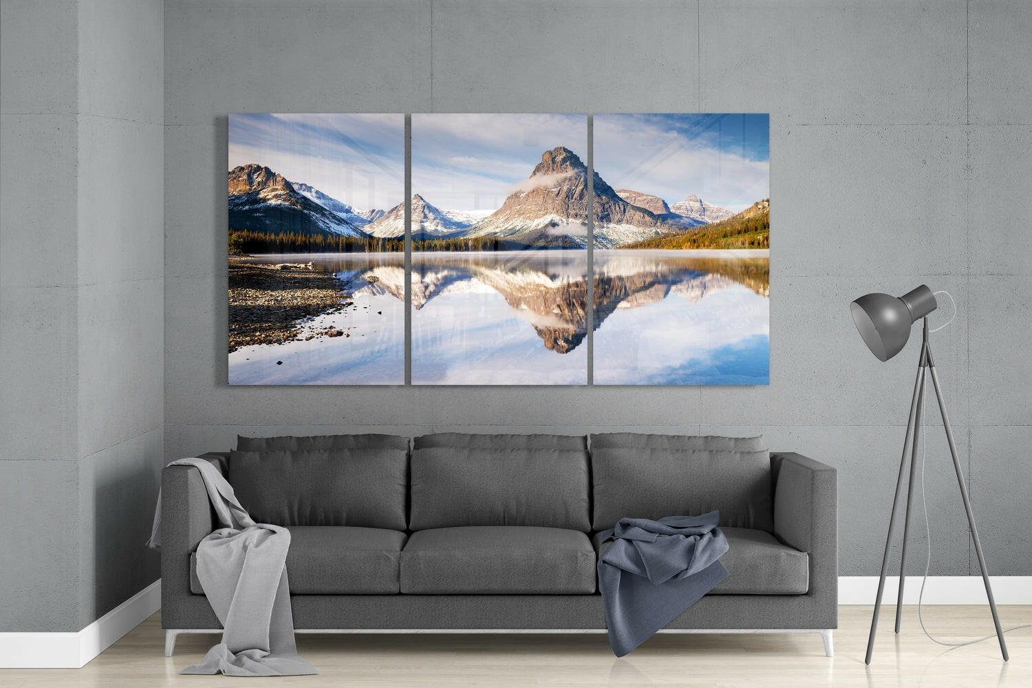 Insigneart USA Insigneart USA Mountains Mega Glass Wall Art