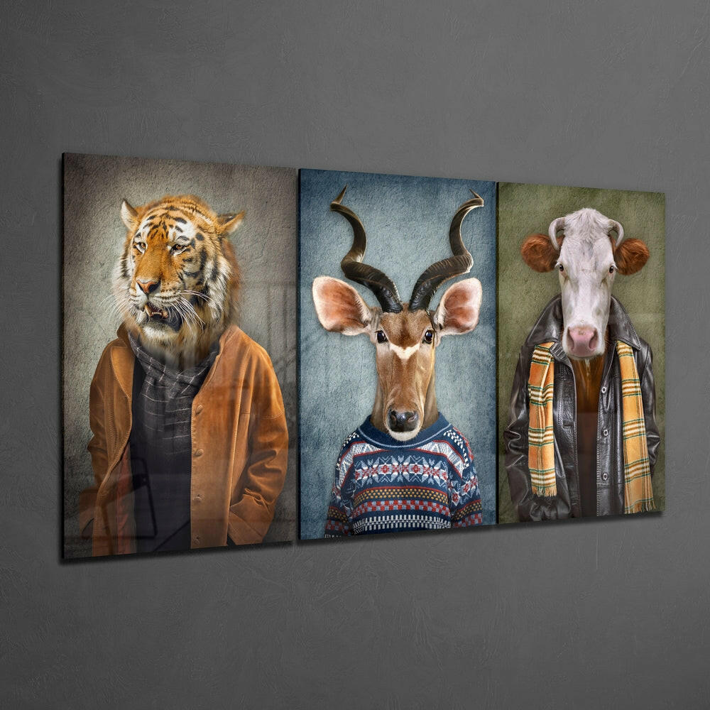 Insigneart USA Insigneart USA Animal Heads Mega Glass Wall Art