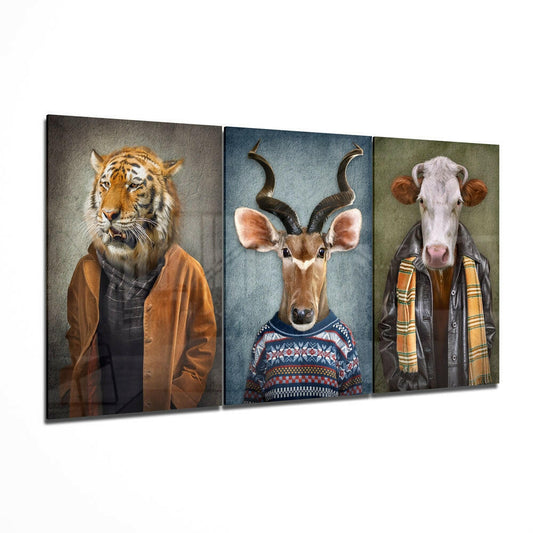 Insigneart USA Insigneart USA Animal Heads Mega Glass Wall Art