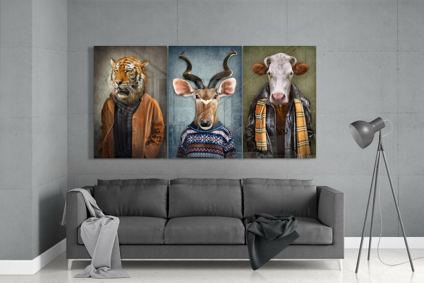 Insigneart USA Insigneart USA Animal Heads Mega Glass Wall Art